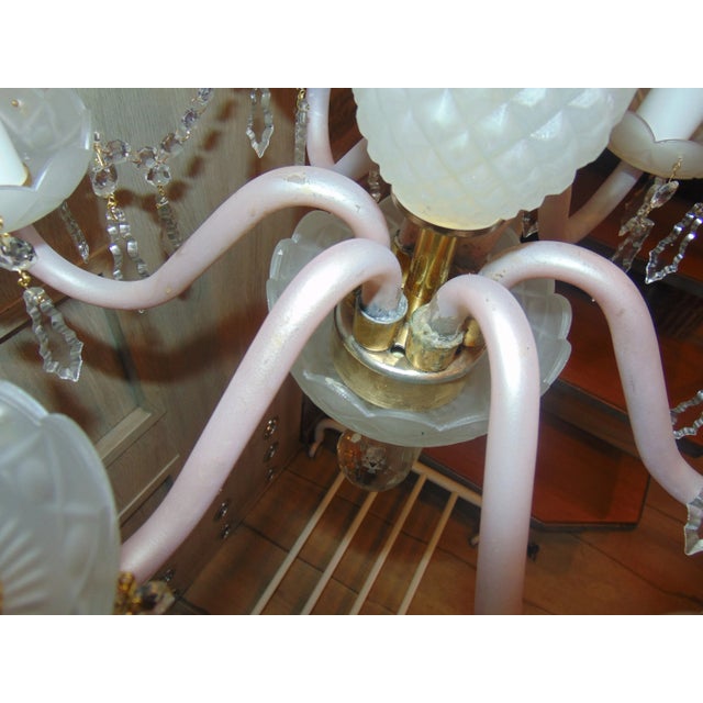 1970s Mid-Century Crystal Chandelier For Sale - Image 5 of 8