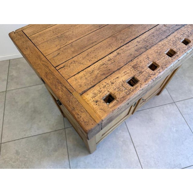 Wooden Workbench in Reclaimed Oak and Spruce For Sale - Image 9 of 11
