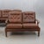 Animal Skin Vintage Three-Piece Sofa Set in Leather, 1980, Set of 3 For Sale - Image 7 of 12
