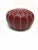 Animal Skin Moroccan Red Leather Pouf Covers - a Pair For Sale - Image 7 of 11