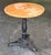 Vintage Haasbrock-Sonderguard Cast Iron Pedestal Table With Carrara Marble Top, 36.75” For Sale - Image 4 of 6