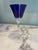 Hollywood Regency 1990s Set of 8 Ajka Castille Albinka Cobalt Blue Crystal Wine Goblets, 24% Lead Crystal, Hungary For Sale - Image 3 of 9