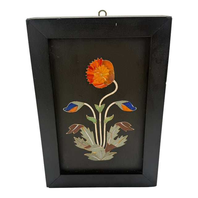 Antique Italian Grand Tour Style Pietra Dura Floral Panel, For Sale