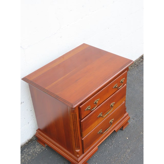 Tell City Dowry Solid Cherry Nightstands End Side Bedside Table 6899 For Sale - Image 10 of 11