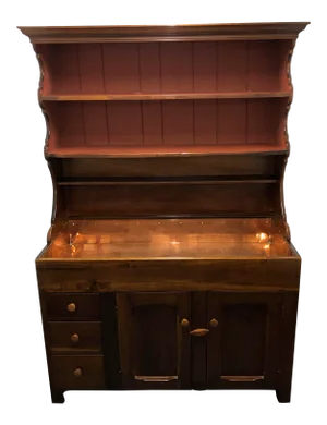 Vintage Dry Sink/Hutch Cabinet With Copper Lining