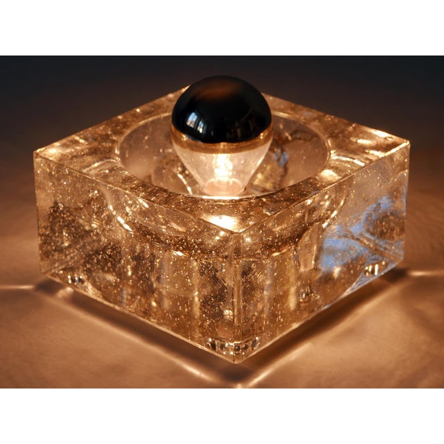 Hand-Blown Ice-Glass Cube Sconces by Müller & Zimmer, Germany, 1970s, Set of 3 For Sale - Image 9 of 18