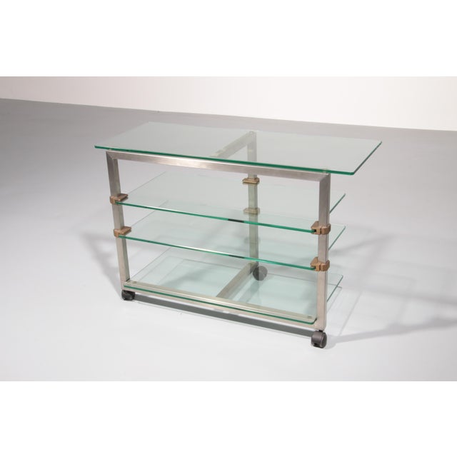 Side Table on Wheels from Peter Ghyczy, 1970s For Sale - Image 11 of 16