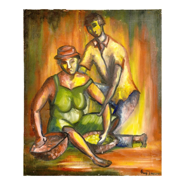 1990s Harvest Harmony , Oil on Canvas by Jean Henry For Sale