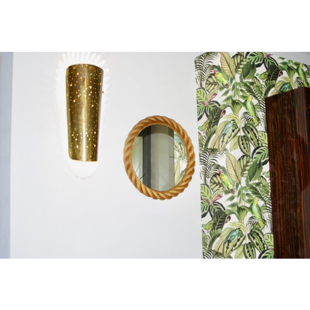 Made in the south of France, this authentic Audoux Minet rope mirror features a braided rope backing, a testament to its...