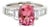 3.23 Carat Padparadscha Sapphire Diamond Platinum Ring, Grs Certified For Sale