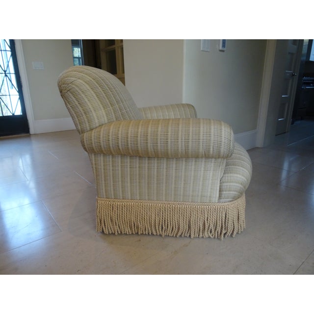 A Fabulous Bespoke Chair from JJ Custom (Upholsterers to the Trade) Chair features a wonderful trim detail in a english...