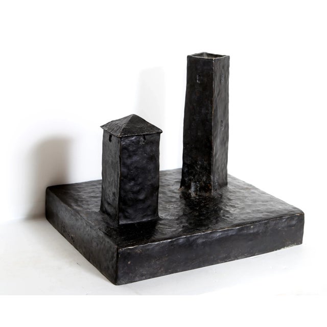 Two Farm Houses Bronze Sculpture, Unknown For Sale - Image 4 of 7