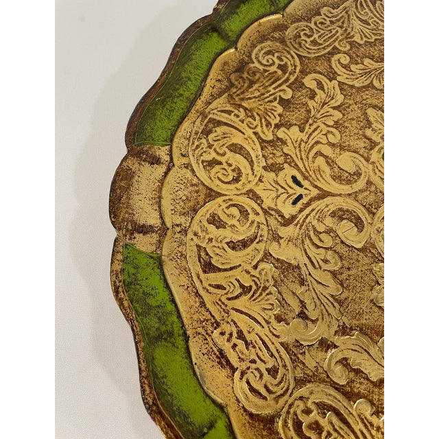 Large Vintage Italian Florentine Gilded Decorative Tray For Sale - Image 10 of 15