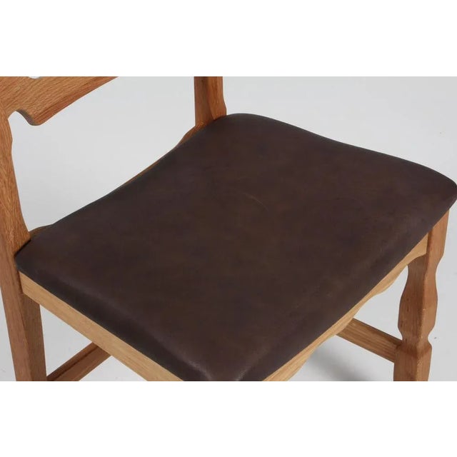 Model Razorblade Oak Dining Chair by Henning Kjærnulf, Denmark, 2023 For Sale - Image 6 of 10