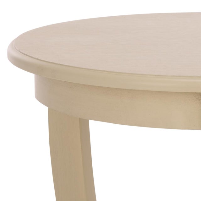 Spritely Home Mary Pedestal Table in Sand For Sale - Image 4 of 8