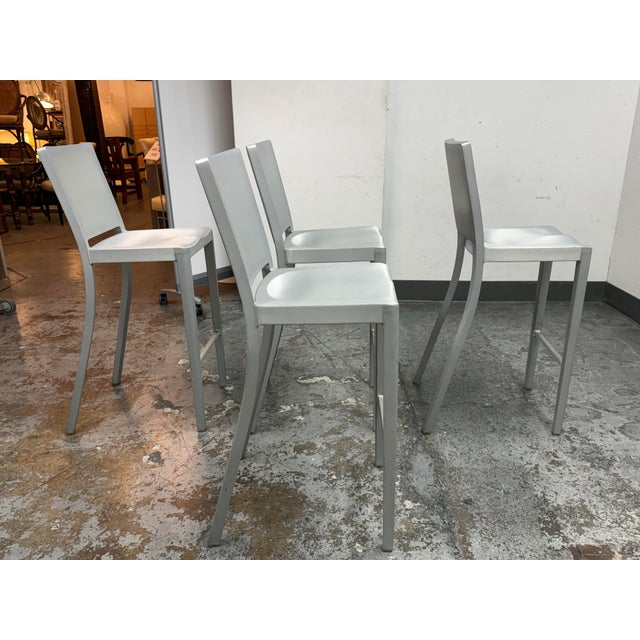 Philippe Starck for Emeco Hudson Barstools, Set of Four For Sale In San Francisco - Image 6 of 12