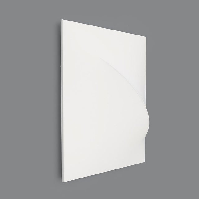 Square “Saori” wall or ceiling lamp designed by Kazuhide Takahama for Sirrah and produced in the 1970s. Plastic core...