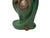 Joyful Laughing Buddha Gloss Dark Jade Green Robe Ceramic Coin Bat Ru Yi Figure For Sale - Image 4 of 12