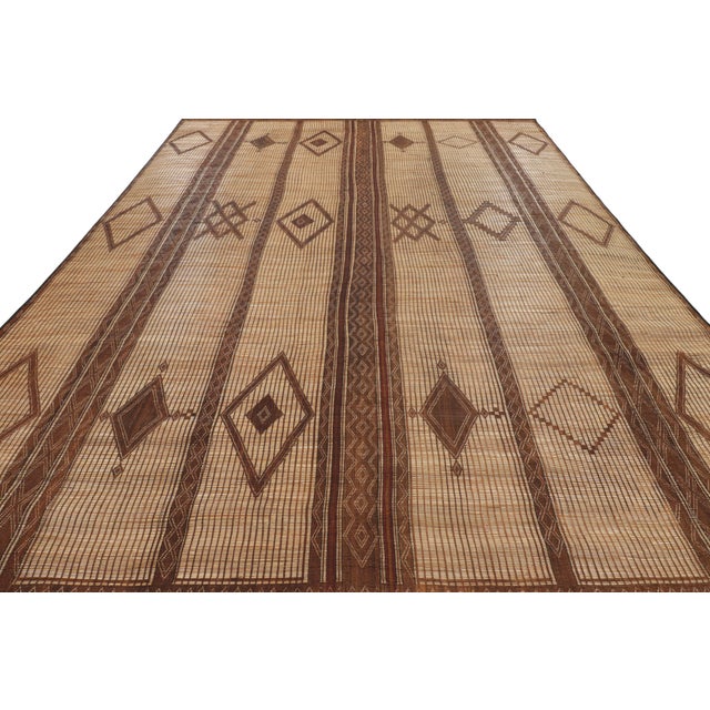 1950s Oversized Vintage Moroccan Tuareg Mat With Geometric Patterns, From Rug & Kilim For Sale - Image 5 of 7