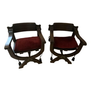 20th Century Pair Savonarola Chairs For Sale