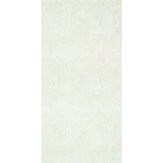 Sample - Schumacher Labyrinth Wallpaper in Alabaster For Sale