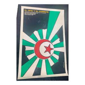 1973 El Opio Y El Garrote Original Cuban Icaic Silkscreen Movie Poster by Reboiro