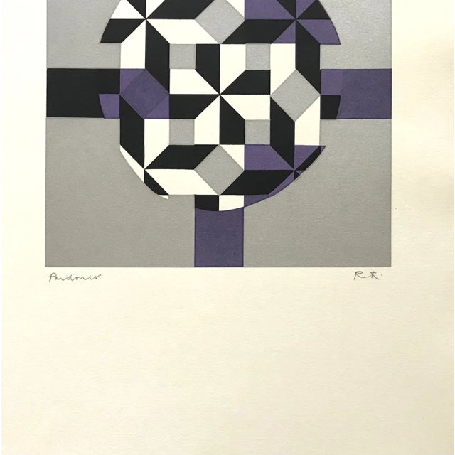 Artist: Ronald King Country: Brazil ? England Title: Pardoner Medium: Screenprint? (four colors) Marks: Pencil signed and...
