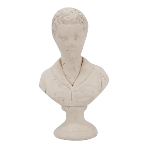 1950s Small Bust of Young Boy, Plaster, French