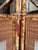 Wood Mid-Century Hand Painted Peacocks Folding Room Divider Screen Tortoise Finish Bamboo. Bohemian, Tiki, Eclectic, Asian Style. For Sale - Image 7 of 16
