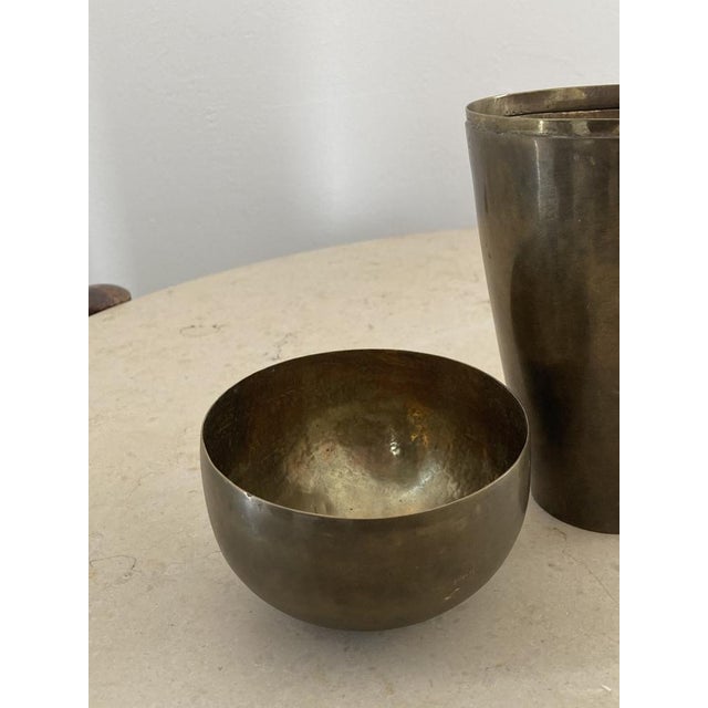 1930s Bauhaus Lidded Brass Jar, 1930s For Sale - Image 5 of 11