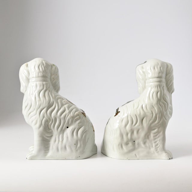 19th Century Antique Staffordshire Copper Lustre Mantle Dog Figurines, 1800s, Set of 2 For Sale - Image 5 of 14