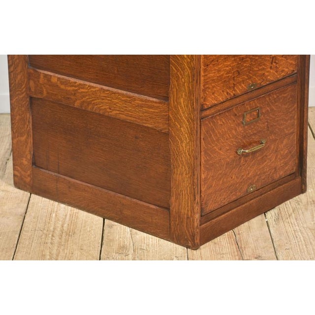 Antique Oak Filing Cabinet, 1890s For Sale - Image 3 of 12