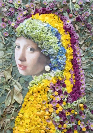 "Scent of Girl1" Contemporary Botanical Figurative Color Photograph by Ziesook You