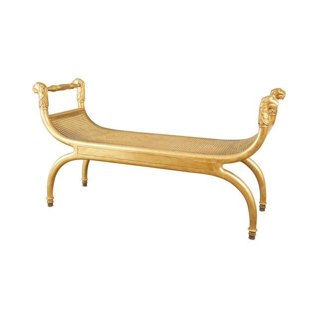 Bruschi Rolando Vintage Regency Style X Frame Window Bench Chairish