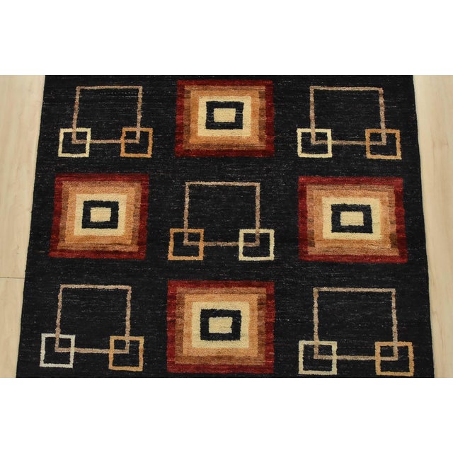 2020s Fine Gabbeh Runner 3’2” X 15’2” Black Wool Contemporary Hand-Knotted Rug For Sale - Image 5 of 14