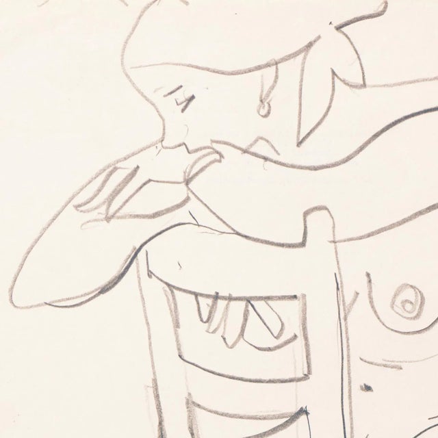 Victor Di Gesu (American, 1914-1988) circa 1955 and stamped, verso, with Victor di Gesu estate stamp. An elegant figural...