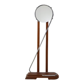 Chromed Mirror Bauhaus Style. For Sale