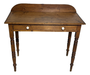 Antique Pine Wash Stand / Desk With Drawer and Lip From England