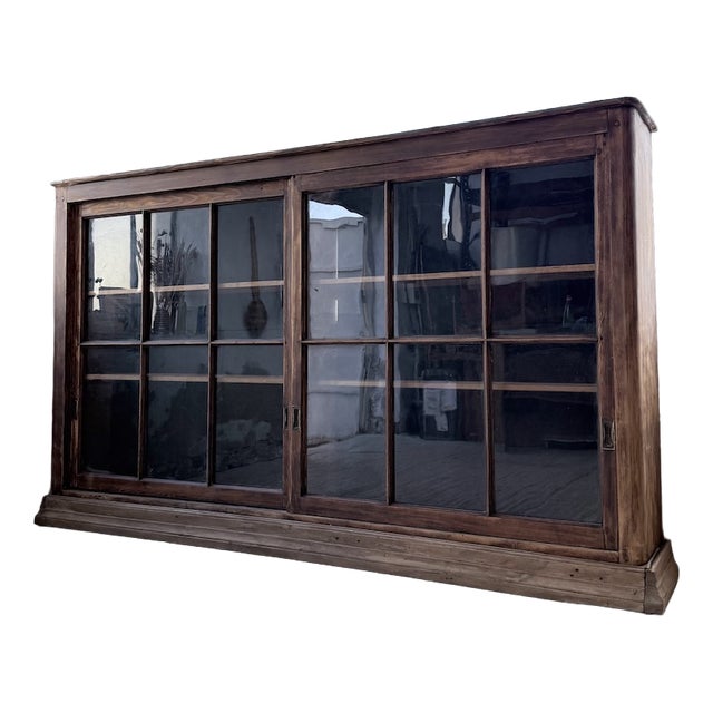 Workshop Cabinet with Glass Doors, 1950s For Sale