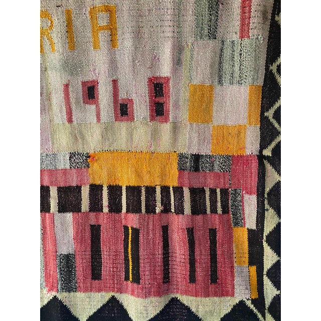 C. 1968 Mid-Century Vintage Peruvian Woven Textile From Uripa For Sale - Image 6 of 14