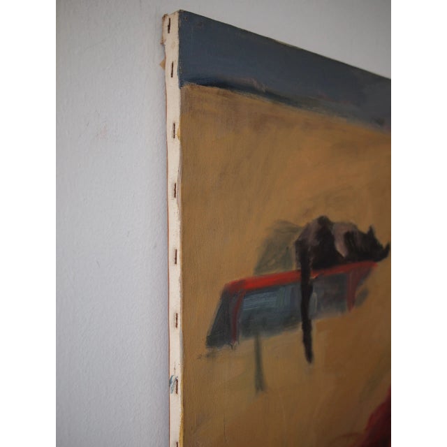 Mid 20th Century Figurative Female Nudes Interior Scene Oil Painting For Sale - Image 4 of 7