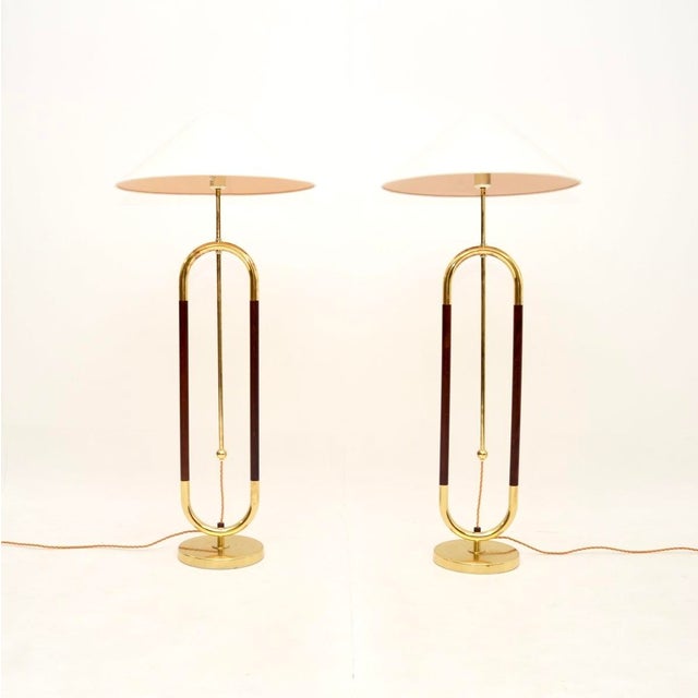 Vintage Swedish Brass and Birch Floor Lamps from Bergboms, 1970s, Set of 2 For Sale - Image 11 of 11