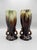 Mid-Century Art Deco Style Pour Glazed Vases from Faïence Thulin, 1940s, Set of 2 For Sale - Image 4 of 8