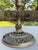 Vintage 17" Reticulated/Pierced Brass Side Table W/Blanc Italian Marble 14" Top For Sale - Image 4 of 7