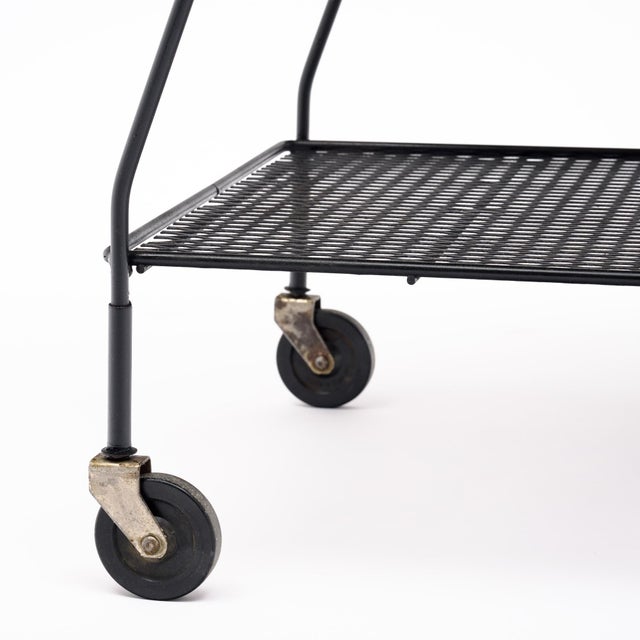 French Mid-Century Modern Tiled Bar Cart For Sale - Image 9 of 9