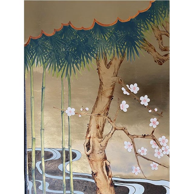 If you love the look of De Gournay wallpaper but not the price, this is for you. Hand-Painted Gold Foil Japanese Style...