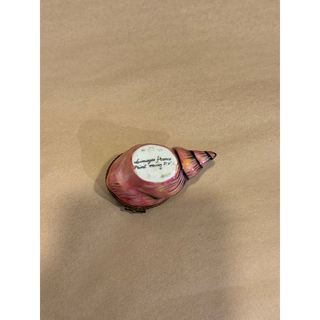 Limoges, France Antique Porcelain Shell Limoges Box For Sale - Image 4 of 4