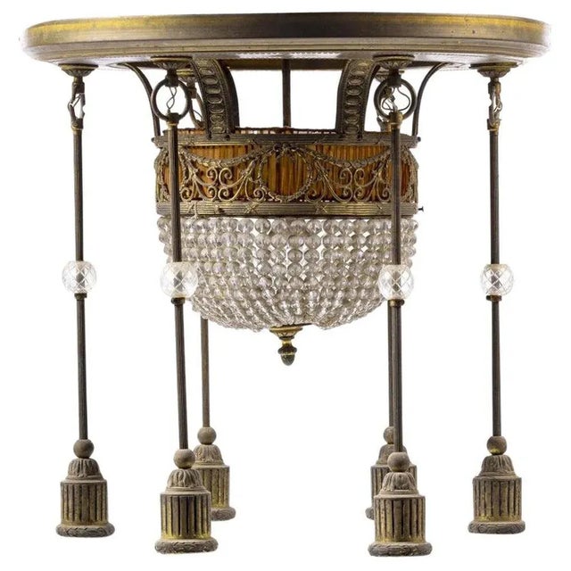 French 7-Light Ceiling Lamp, 19th Century For Sale - Image 6 of 6