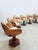 Vintage Leather Swivel Chairs, 1950s, Set of 6 For Sale - Image 4 of 4
