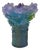 Purple Blue Green Crystal Glass Orchid Blossom Vase Display Art For Sale